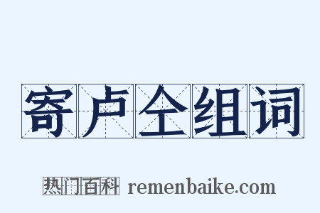 寄卢仝组词是什么意思的图片